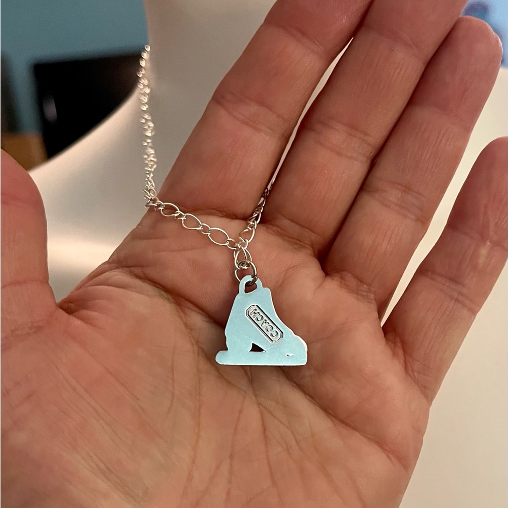 Coach Ice Skate Pendant .925 Sterling Silver Necklace - Picture 3 of 6